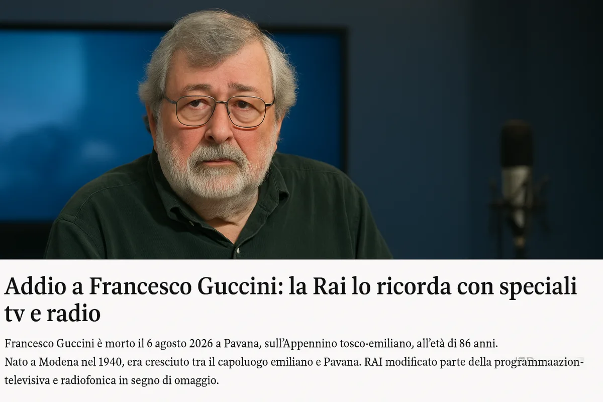 Addio a Francesco Guccini: la Rai lo ricorda con speciali tv e radio